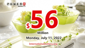 2022年7月9日的 Powerball 结果：奖金提升至5600万美元。